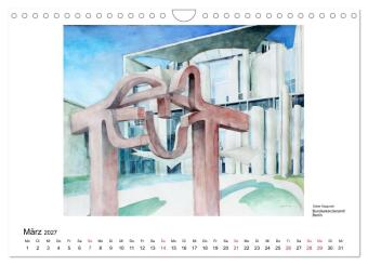 Pinselspuren einer Deutschlandreise - 12 Aquarelle von Dieter Klapproth (Wandkalender 2027 DIN A4 quer), CALVENDO Monatskalender