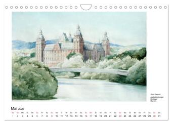 Pinselspuren einer Deutschlandreise - 12 Aquarelle von Dieter Klapproth (Wandkalender 2027 DIN A4 quer), CALVENDO Monatskalender