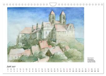 Pinselspuren einer Deutschlandreise - 12 Aquarelle von Dieter Klapproth (Wandkalender 2027 DIN A4 quer), CALVENDO Monatskalender