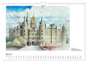 Pinselspuren einer Deutschlandreise - 12 Aquarelle von Dieter Klapproth (Wandkalender 2027 DIN A4 quer), CALVENDO Monatskalender