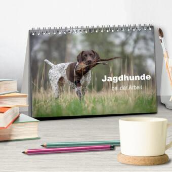 Jagdhunde bei der Arbeit (Tischkalender 2027 DIN A5 quer), CALVENDO Monatskalender