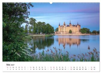 Schweriner Märchenschloss (Wandkalender 2027 DIN A2 quer), CALVENDO Monatskalender