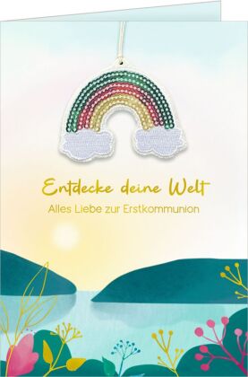 Grußkarten-Set - Alle guten Wünsche zur Erstkommunion / Entdecke deine Welt - Alles Liebe zur Erstkommunion