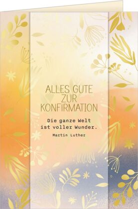 Grußkarten-Set - Alle guten Wünsche zur Konfirmation / Alles Gute zur Konfirmation
