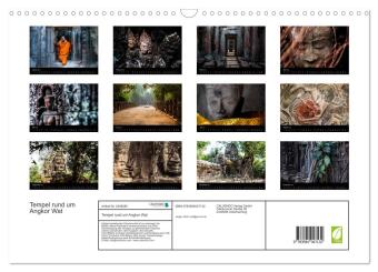 Tempel rund um Angkor Wat (Wandkalender 2027 DIN A3 quer), CALVENDO Monatskalender