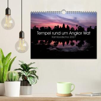 Tempel rund um Angkor Wat (Wandkalender 2027 DIN A4 quer), CALVENDO Monatskalender
