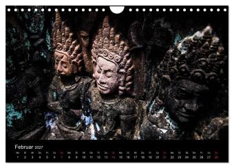 Tempel rund um Angkor Wat (Wandkalender 2027 DIN A4 quer), CALVENDO Monatskalender