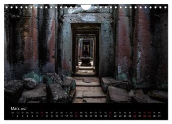Tempel rund um Angkor Wat (Wandkalender 2027 DIN A4 quer), CALVENDO Monatskalender