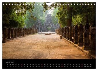 Tempel rund um Angkor Wat (Wandkalender 2027 DIN A4 quer), CALVENDO Monatskalender