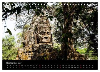 Tempel rund um Angkor Wat (Wandkalender 2027 DIN A4 quer), CALVENDO Monatskalender