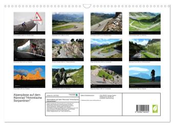 Alpenpässe auf dem Rennrad "Himmlische Serpentinen" (Wandkalender 2027 DIN A3 quer), CALVENDO Monatskalender