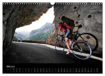 Alpenpässe auf dem Rennrad "Himmlische Serpentinen" (Wandkalender 2027 DIN A3 quer), CALVENDO Monatskalender