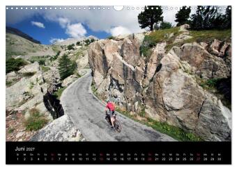 Alpenpässe auf dem Rennrad "Himmlische Serpentinen" (Wandkalender 2027 DIN A3 quer), CALVENDO Monatskalender