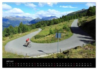 Alpenpässe auf dem Rennrad "Himmlische Serpentinen" (Wandkalender 2027 DIN A3 quer), CALVENDO Monatskalender