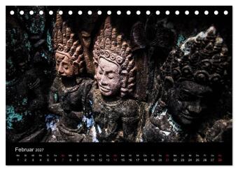 Tempel rund um Angkor Wat (Tischkalender 2027 DIN A5 quer), CALVENDO Monatskalender