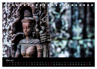 Tempel rund um Angkor Wat (Tischkalender 2027 DIN A5 quer), CALVENDO Monatskalender