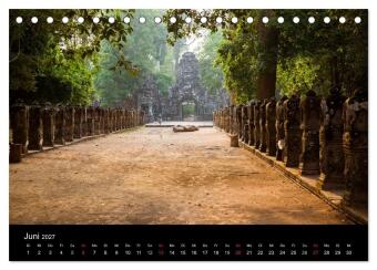 Tempel rund um Angkor Wat (Tischkalender 2027 DIN A5 quer), CALVENDO Monatskalender