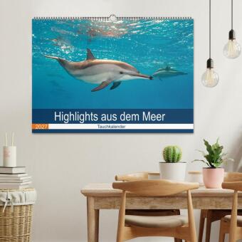 Highlights aus dem Meer - Tauchkalender (Wandkalender 2027 DIN A2 quer), CALVENDO Monatskalender