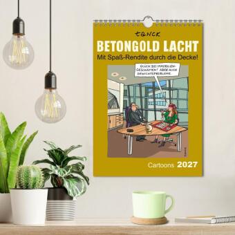 Betongold lacht - Cartoons (Wandkalender 2027 DIN A4 hoch), CALVENDO Monatskalender