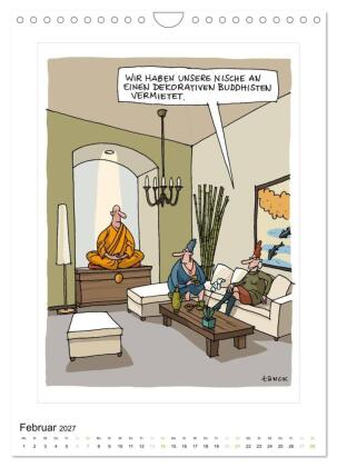 Betongold lacht - Cartoons (Wandkalender 2027 DIN A4 hoch), CALVENDO Monatskalender
