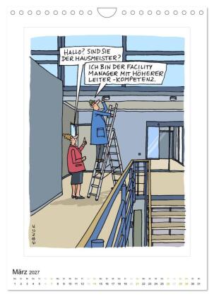 Betongold lacht - Cartoons (Wandkalender 2027 DIN A4 hoch), CALVENDO Monatskalender