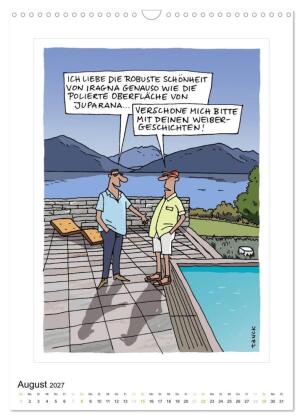 Betongold lacht - Cartoons (Wandkalender 2027 DIN A3 hoch), CALVENDO Monatskalender