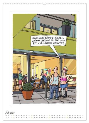 Betongold lacht - Cartoons (Wandkalender 2027 DIN A2 hoch), CALVENDO Monatskalender