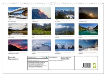 Zugspitz-Impressionen (Wandkalender 2027 DIN A3 quer), CALVENDO Monatskalender