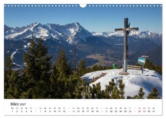 Zugspitz-Impressionen (Wandkalender 2027 DIN A3 quer), CALVENDO Monatskalender