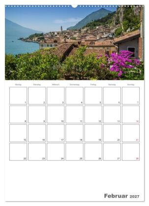 GARDASEE Terminplaner (hochwertiger Premium Wandkalender 2027 DIN A2 hoch), Kunstdruck in Hochglanz
