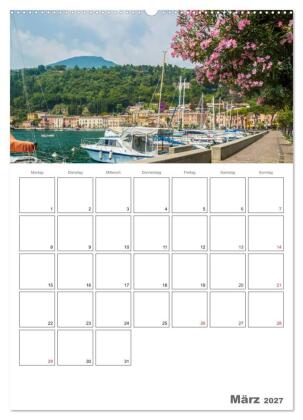 GARDASEE Terminplaner (hochwertiger Premium Wandkalender 2027 DIN A2 hoch), Kunstdruck in Hochglanz