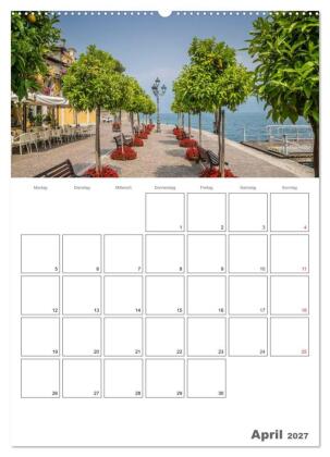 GARDASEE Terminplaner (hochwertiger Premium Wandkalender 2027 DIN A2 hoch), Kunstdruck in Hochglanz