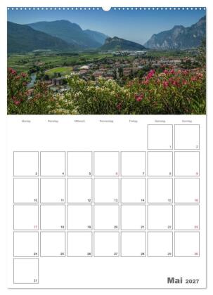 GARDASEE Terminplaner (hochwertiger Premium Wandkalender 2027 DIN A2 hoch), Kunstdruck in Hochglanz