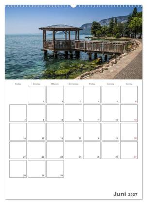 GARDASEE Terminplaner (hochwertiger Premium Wandkalender 2027 DIN A2 hoch), Kunstdruck in Hochglanz