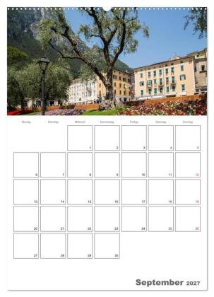 GARDASEE Terminplaner (hochwertiger Premium Wandkalender 2027 DIN A2 hoch), Kunstdruck in Hochglanz