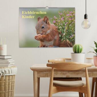 Eichhörnchen Kinder (Wandkalender 2027 DIN A3 quer), CALVENDO Monatskalender