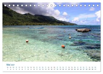 Südsee-Insel Mo'orea (Tischkalender 2027 DIN A5 quer), CALVENDO Monatskalender