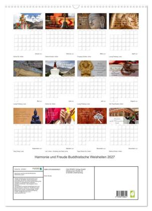 Harmonie und Freude Buddhistische Weisheiten 2027 (Wandkalender 2027 DIN A2 hoch), CALVENDO Monatskalender