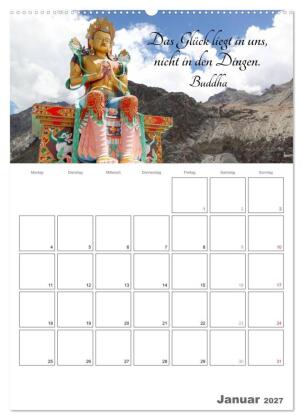 Harmonie und Freude Buddhistische Weisheiten 2027 (Wandkalender 2027 DIN A2 hoch), CALVENDO Monatskalender