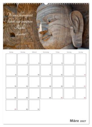 Harmonie und Freude Buddhistische Weisheiten 2027 (Wandkalender 2027 DIN A2 hoch), CALVENDO Monatskalender
