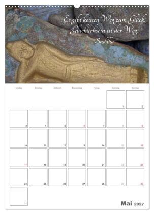 Harmonie und Freude Buddhistische Weisheiten 2027 (Wandkalender 2027 DIN A2 hoch), CALVENDO Monatskalender