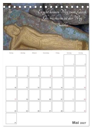 Harmonie und Freude Buddhistische Weisheiten 2027 (Tischkalender 2027 DIN A5 hoch), CALVENDO Monatskalender