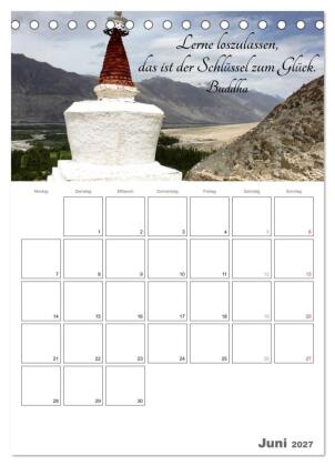 Harmonie und Freude Buddhistische Weisheiten 2027 (Tischkalender 2027 DIN A5 hoch), CALVENDO Monatskalender