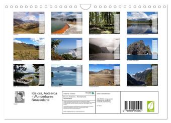 Kia ora, Aotearoa - Wunderbares Neuseeland (Wandkalender 2027 DIN A4 quer), CALVENDO Monatskalender