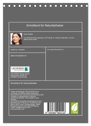 Schottland für Naturliebhaber (Tischkalender 2027 DIN A5 hoch), CALVENDO Monatskalender