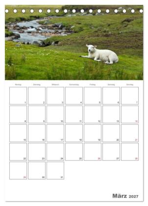 Schottland für Naturliebhaber (Tischkalender 2027 DIN A5 hoch), CALVENDO Monatskalender