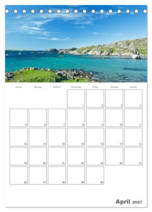 Schottland für Naturliebhaber (Tischkalender 2027 DIN A5 hoch), CALVENDO Monatskalender