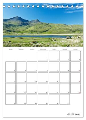 Schottland für Naturliebhaber (Tischkalender 2027 DIN A5 hoch), CALVENDO Monatskalender