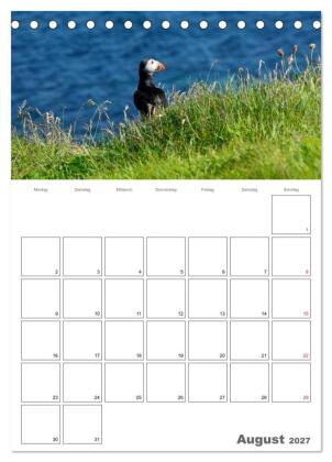 Schottland für Naturliebhaber (Tischkalender 2027 DIN A5 hoch), CALVENDO Monatskalender