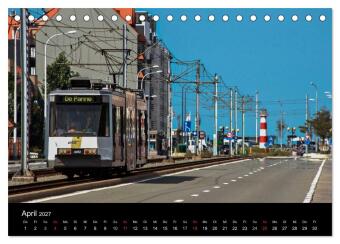 Kusttram Belgien (Tischkalender 2027 DIN A5 quer), CALVENDO Monatskalender